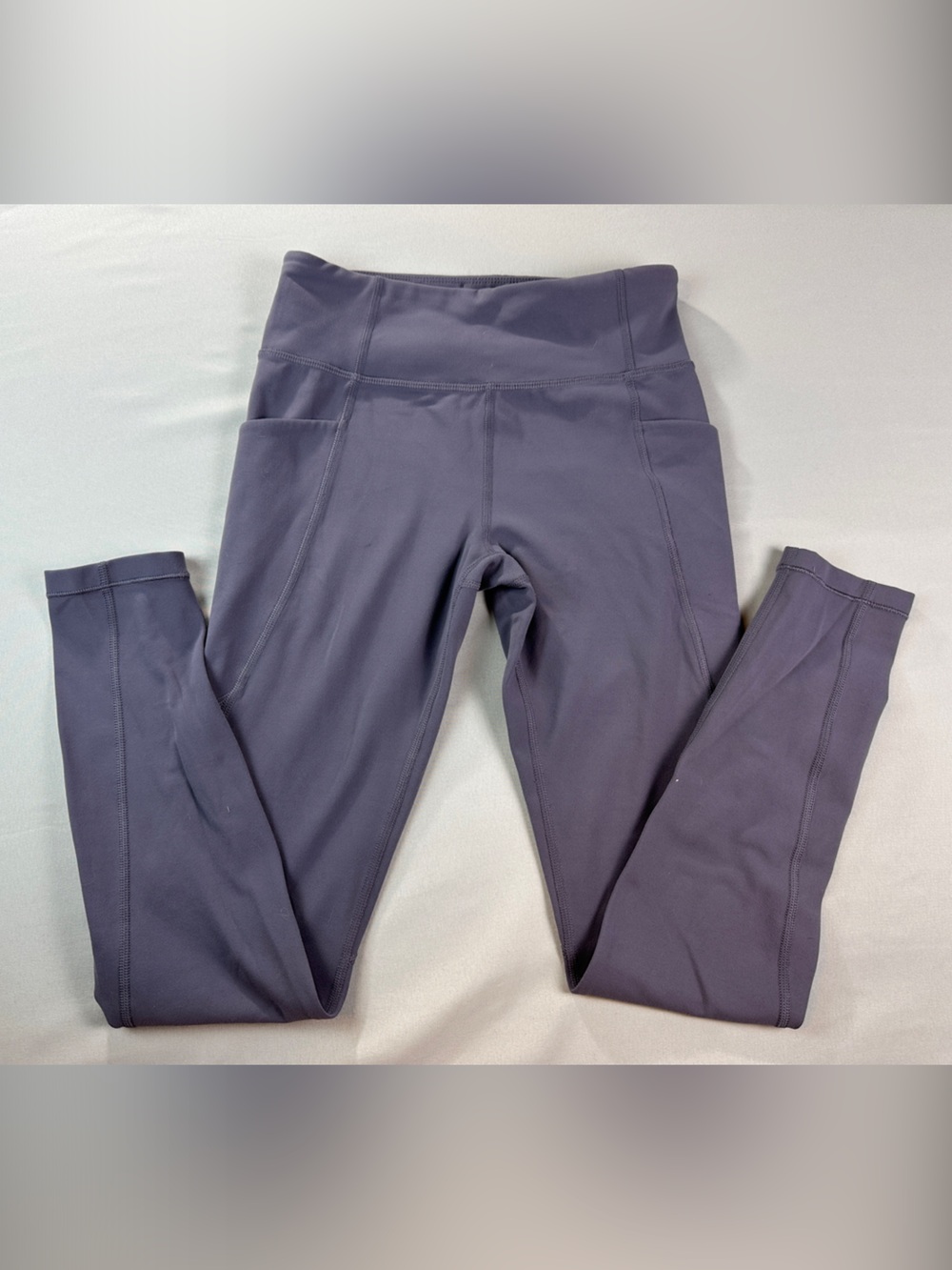Athleta Girl Kids Leggings Size 12 Slate Purple Athletic Side Pocket Fitted